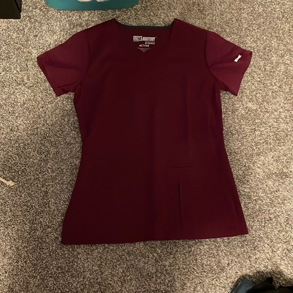 Maroon Grey’s Anatomy Scrub Top